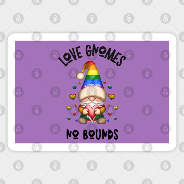 Love Gnomes No Bounds Magnet by Trinket Trickster